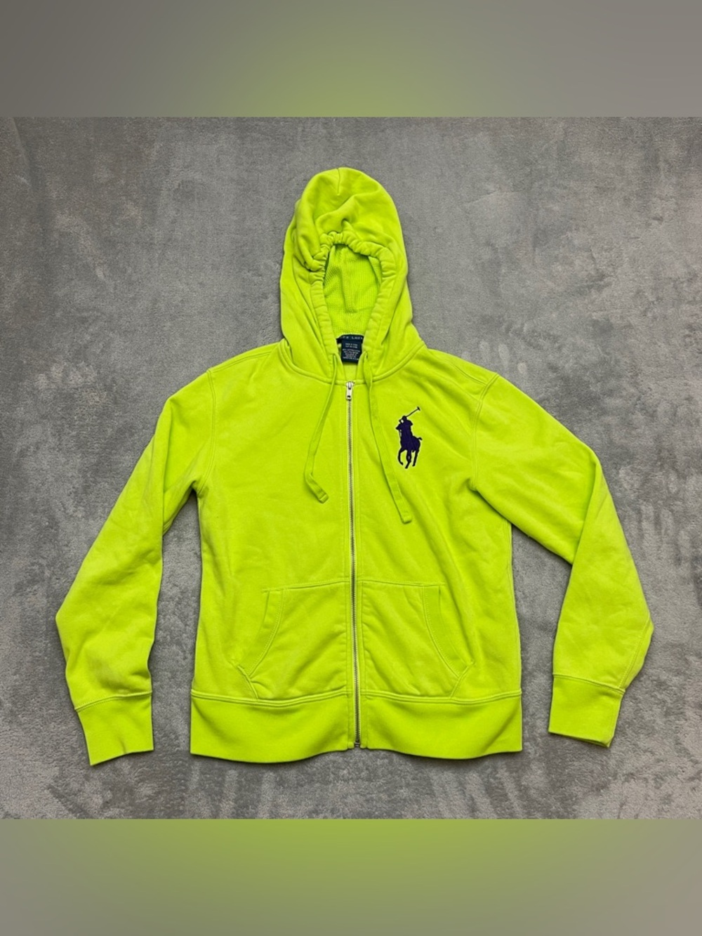 Polo Ralph Lauren Big Pony Full Zip Hoodie Boys Large Preppy Old Money Heritage